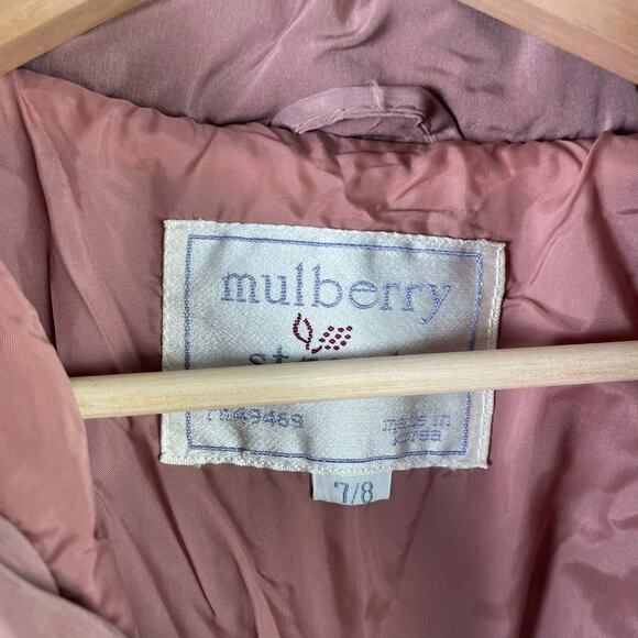 Vintage Mulberry‎ Street Parka Coat Pink Size 7/8 - Picture 3 of 9